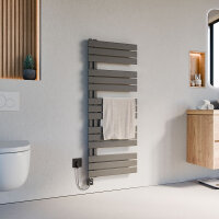 Handtuchheizkörper elektrisch ALRONA Seitlich offen Anthrazit inkl. Heizstab 50 cm 140 cm Steckerfertig Handtuchheizkörper elektrisch ALRONA Seitlich offen Anthrazit inkl. Heizstab 50 cm 140 cm Steckerfertig