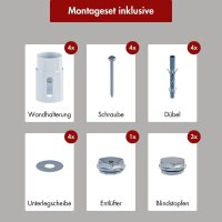 Handtuchheizkörper elektrisch PANDEMA Weiß inkl. Heizstab 60 cm 120 cm befüllt