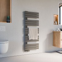 Handtuchheizkörper ALRONA Anthrazit Seitlich offen rechts oder links inkl. Thermostat 50 cm 140 cm Handtuchheizkörper ALRONA Anthrazit Seitlich offen rechts oder links inkl. Thermostat 50 cm 140 cm