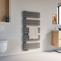 Handtuchheizkörper ALRONA Anthrazit Seitlich offen rechts oder links inkl. Thermostat 60 cm 140 cm Handtuchheizkörper ALRONA Anthrazit Seitlich offen rechts oder links inkl. Thermostat 60 cm 140 cm