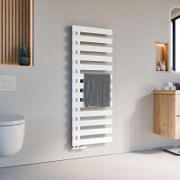 Handtuchheizkörper Premium ALRONA Seitlich offen Weiß inkl. Thermostat 50 cm 140 cm Handtuchheizkörper Premium ALRONA Seitlich offen Weiß inkl. Thermostat 50 cm 140 cm