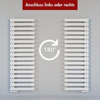 Handtuchheizkörper Premium ALRONA Seitlich offen Weiß inkl. Thermostat 50 cm 140 cm