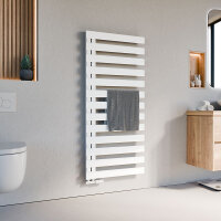 Handtuchheizkörper Premium ALRONA Seitlich offen Weiß inkl. Thermostat 60 cm 140 cm