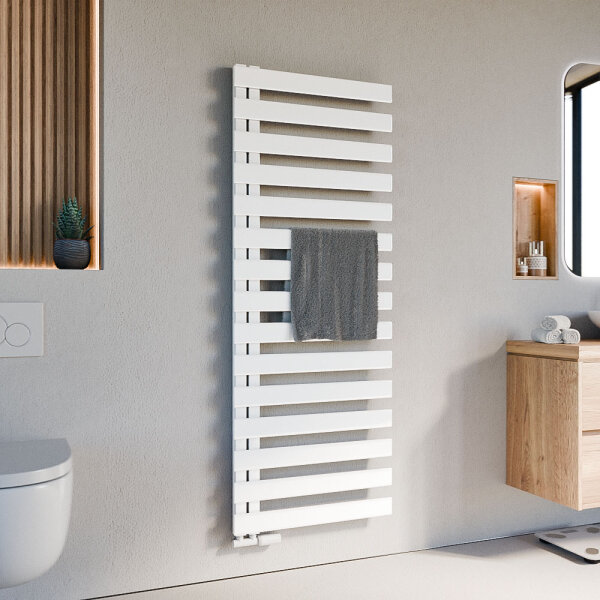 Handtuchheizkörper Premium ALRONA Seitlich offen Weiß inkl. Thermostat 60 cm 160 cm