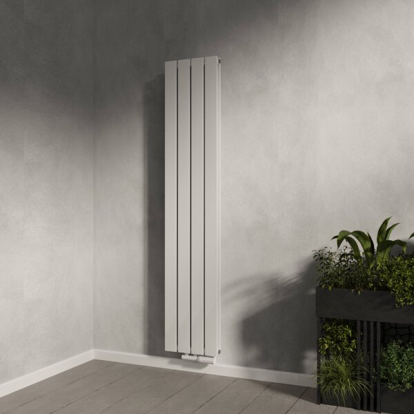 Paneelheizkörper Flachheizkörper LAVA ECO Vertikal Doppellagig Weiß inkl. Thermostat 30 cm 160 cm