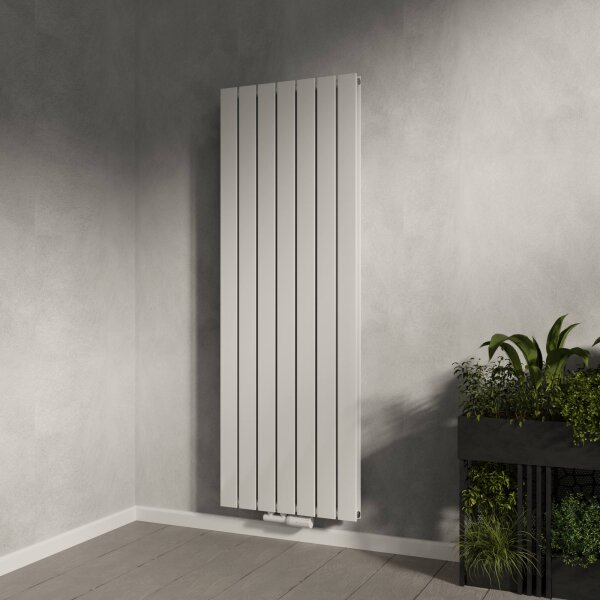 Paneelheizkörper Flachheizkörper LAVA ECO Vertikal Doppellagig Weiß inkl. Thermostat 53 cm 160 cm