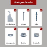 Paneelheizkörper Flachheizkörper LAVA ECO Vertikal Doppellagig Weiß inkl. Thermostat 53 cm 160 cm