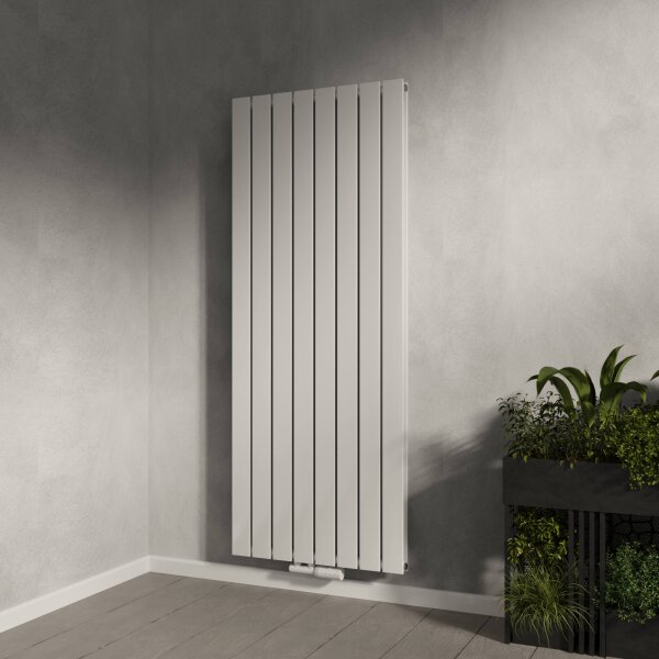 Paneelheizkörper Flachheizkörper LAVA ECO Vertikal Doppellagig Weiß inkl. Thermostat 61 cm 160 cm