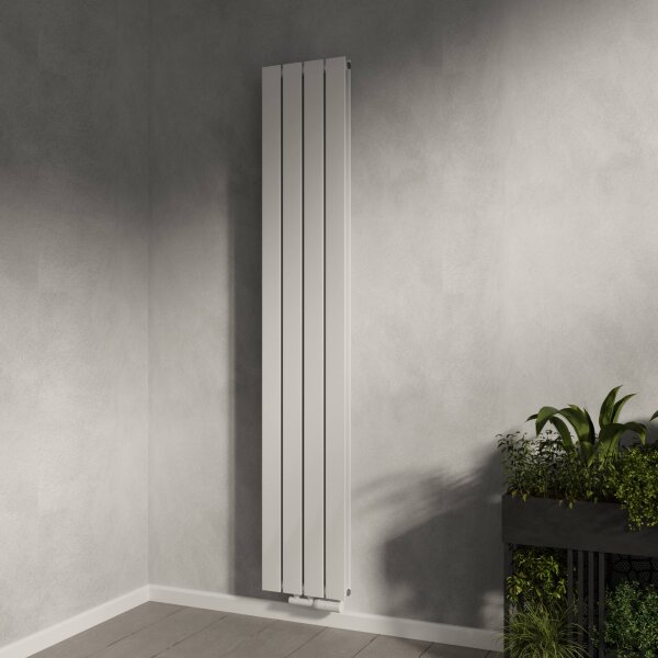 Paneelheizkörper Flachheizkörper LAVA ECO Vertikal Doppellagig Weiß inkl. Thermostat 30 cm 180 cm
