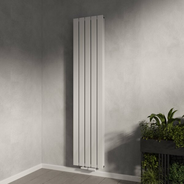 Paneelheizkörper Flachheizkörper LAVA ECO Vertikal Doppellagig Weiß inkl. Thermostat 38 cm 180 cm