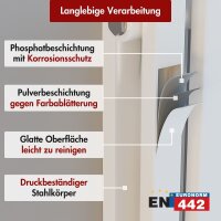 Design Flachheizkörper Paneelheizkörper RILA Vertikal Doppellagig Weiß 48 x 160 cm Ohne