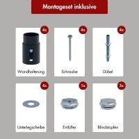 Handtuchheizkörper PANDEMA Schwarz Seiten und Mittelanschluss 50 cm 100 cm