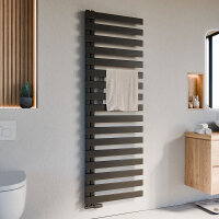 Handtuchheizkörper Premium ALRONA Seitlich offen Schwarz inkl. Thermostat 60 cm 183 cm Handtuchheizkörper Premium ALRONA Seitlich offen Schwarz inkl. Thermostat 60 cm 183 cm