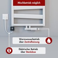 Badheizkörper Mittelanschluss ZEBRA Weiß 50 cm 134 cm