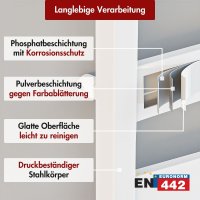 Badheizkörper Mittelanschluss ZEBRA Weiß 50 cm 156 cm