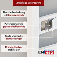 Badheizkörper Mittelanschluss ZEBRA Weiß 50 cm 166 cm