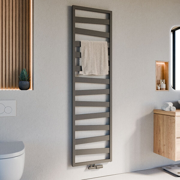 Badheizkörper Mittelanschluss ZEBRA Anthrazit 50 cm 182 cm