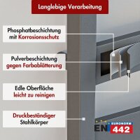 Badheizkörper elektrisch Mittelanschluss ZEBRA Anthrazit inkl. Heizstab 50 cm 156 cm