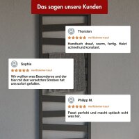 Badheizkörper elektrisch Mittelanschluss ZEBRA Anthrazit inkl. Heizstab 50 cm 156 cm