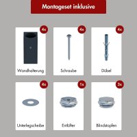 Badheizkörper elektrisch Mittelanschluss ZEBRA Anthrazit inkl. Heizstab 50 cm 166 cm