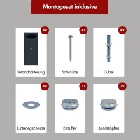 Badheizkörper elektrisch Mittelanschluss ZEBRA Anthrazit inkl. Heizstab und Glykol 50 cm 182 cm