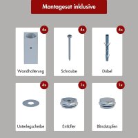 Handtuchheizkörper elektrisch LUMIRA Weiß inkl. Heizstab