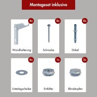 Handtuchheizkörper SOLARA Weiß inkl. 2 Handtuchhalter 61 cm 150 cm Weiß