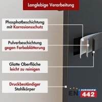 Handtuchheizkörper SOLARA Schwarz inkl. 2 Handtuchhalter 45 cm 150 cm Ohne