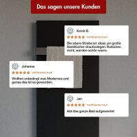Handtuchheizkörper SOLARA Schwarz inkl. 2 Handtuchhalter 53 cm 170 cm Ohne