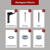 Handtuchheizkörper SOLARA Schwarz inkl. 2 Handtuchhalter