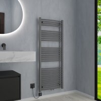 Handtuchheizkörper Badheizkörper ALPIYA Anthrazit Mittelanschluss Gebogen inkl. Heizstab 60 cm 160 cm Handtuchheizkörper Badheizkörper ALPIYA Anthrazit Mittelanschluss Gebogen inkl. Heizstab 60 cm 160 cm
