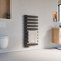 Handtuchheizkörper Premium ALRONA Seitlich offen Schwarz inkl. Thermostat 50 cm 115 cm Handtuchheizkörper Premium ALRONA Seitlich offen Schwarz inkl. Thermostat 50 cm 115 cm