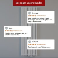 Paneelheizkörper TAYLOR Vertikal Doppellagig Weiß 60 x 180 cm