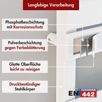Handtuchheizkörper Mischbetrieb PANDEMA Weiß inkl. Heizstab und Thermostatventil 50 cm 120 cm