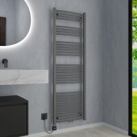 Handtuchheizkörper Mischbetrieb Badheizkörper ALPIYA Anthrazit Mittelanschluss Gebogen inkl. Heizstab und Thermostatventil 60 cm 180 cm Handtuchheizkörper Mischbetrieb Badheizkörper ALPIYA Anthrazit Mittelanschluss Gebogen inkl. Heizstab und Thermostatventil 60 cm 180 cm