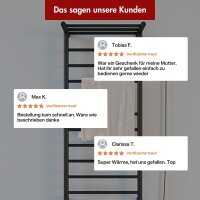 Handtuchwärmer elektrisch PLUG-AND-HEAT mit Handtuchablage Schwarz 50 x 120 cm