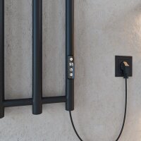 Handtuchwärmer elektrisch PLUG-AND-HEAT Schwarz mit...