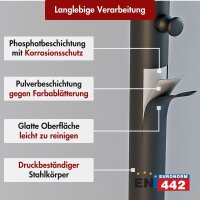 Handtuchwärmer elektrisch PLUG-AND-HEAT Schwarz mit Handtuchhaltern 35 x 140 cm