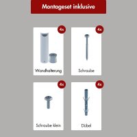 Handtuchwärmer elektrisch PLUG-AND-HEAT mit runden Rohren Weiß 50 x 120 cm