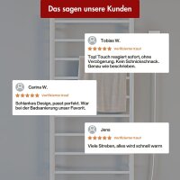 Handtuchwärmer elektrisch PLUG-AND-HEAT mit runden Rohren Weiß 60 x 100 cm