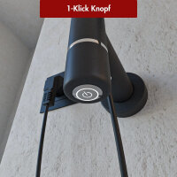 Handtuchwärmer elektrisch PLUG-AND-HEAT seitlich offen Schwarz 60 x 120 cm
