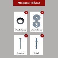 Handtuchwärmer elektrisch PLUG-AND-HEAT seitlich offen Schwarz 60 x 120 cm