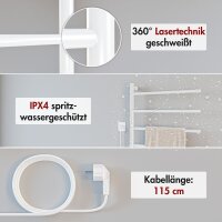 Handtuchwärmer elektrisch PLUG-AND-HEAT seitlich offen Weiß 50 x 120 cm