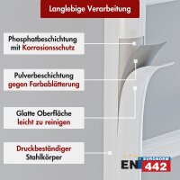 Handtuchwärmer elektrisch PLUG-AND-HEAT seitlich offen Weiß 50 x 120 cm