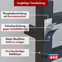 Handtuchwärmer elektrisch PLUG-AND-HEAT mit eckigen Rohren Schwarz 60 x 130 cm