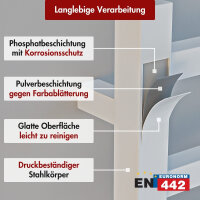 Handtuchwärmer elektrisch PLUG-AND-HEAT mit eckigen Rohren Weiß 60 x 100 cm