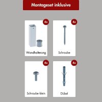 Handtuchwärmer elektrisch PLUG-AND-HEAT mit eckigen Rohren Weiß 60 x 100 cm