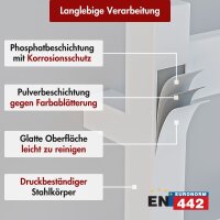 Handtuchwärmer elektrisch PLUG-AND-HEAT kompakt mit eckigen Rohren Weiß 50 x 80 cm