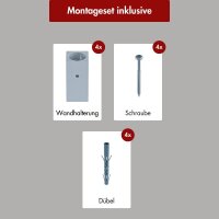 Handtuchwärmer elektrisch PLUG-AND-HEAT kompakt mit eckigen Rohren Weiß 50 x 80 cm