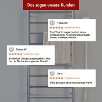 Handtuchwärmer elektrisch PLUG-AND-HEAT mit runden Rohren Chrom 50 x 100 cm